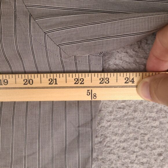 Sean John Dress Shirt Men's Large 16 32/33 Gray Striped Fine Tailoring Button Up - Picture 8 of 13